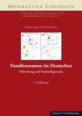 Familiennamen im Deutschen. (1. Halbband)