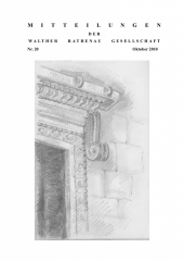 Mitteilungen der Walther Rathenau Gesellschaft, Nr. 20