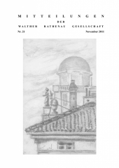 Mitteilungen der Walther Rathenau Gesellschaft, Nr. 21